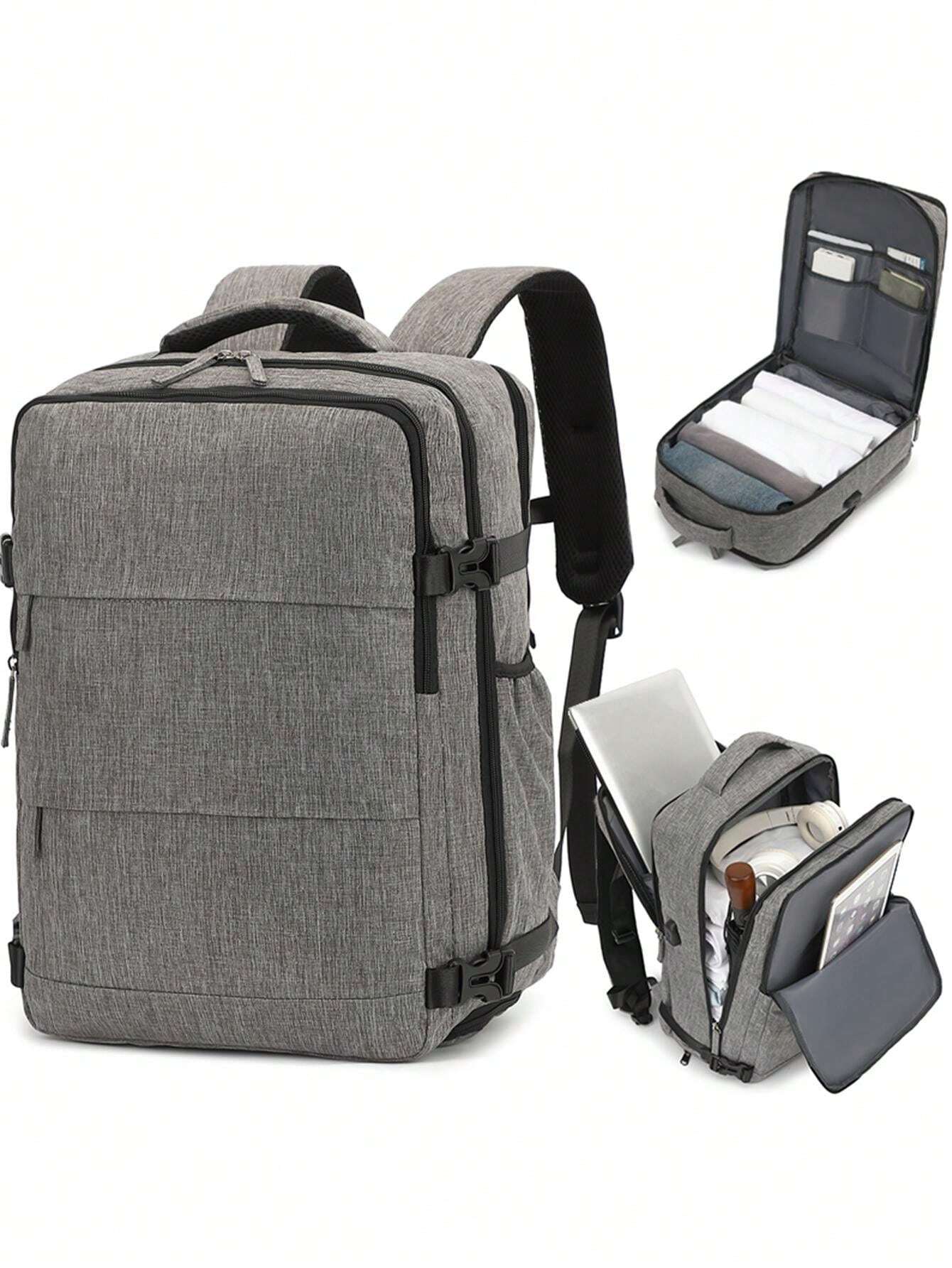 Gray Top Handle Zipper Closure Multifunctional Travel Bag with Multiple Compartments, Large Capacity & Simple Fashion Design Cabin Bag Summer College Bag for Books Winter Christmas Gifts Zipper Bag Laptop Valentine Day School Bag Camping Gym Bag Sports Bag Stickers Back to School Beach Valentine Gifts Laptop Case the Sporty Life Bag Pack Hiking Bag Weekend Bag Backpacks Travel Must Haves Large Bag Spring Springbreak Step into Spring Beach Bag