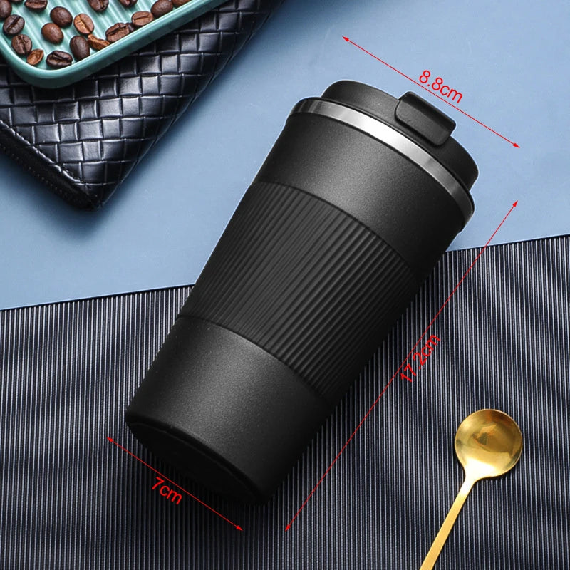 380Ml 510Ml Stainless Steel Coffee Cup Thermal Mug Garrafa Termica Cafe Copo Termico Caneca Non-Slip Travel Car Insulated Bottle