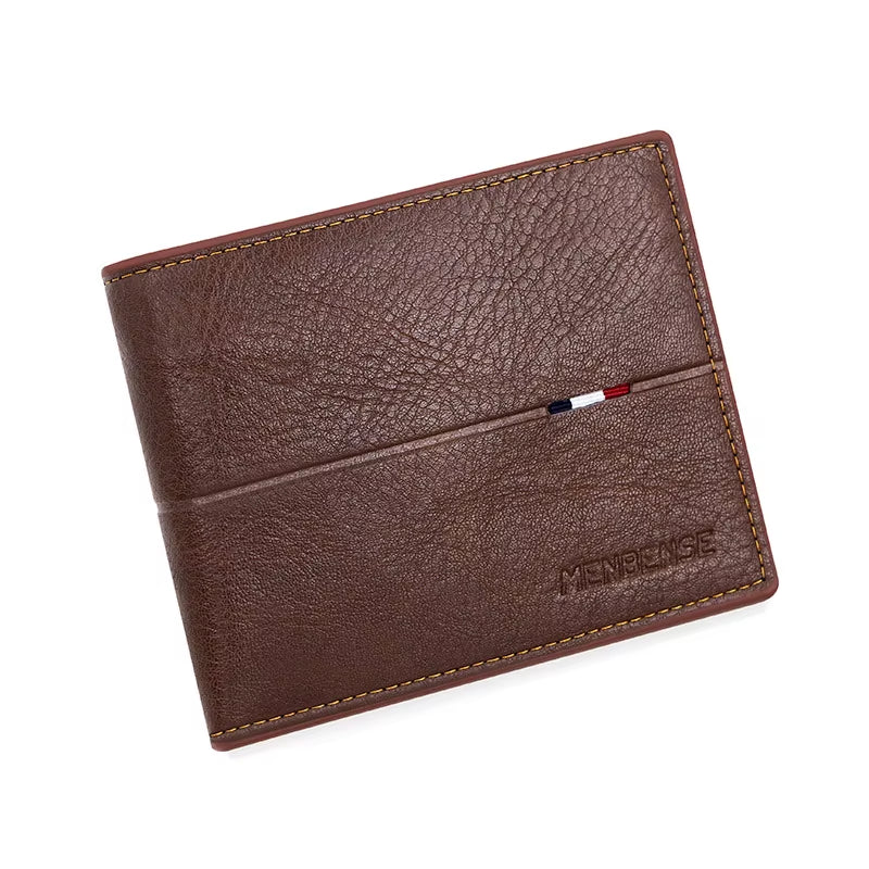 Slim Men Wallets New Short Zipper Card Holder Photo Holder Male Purse Simple Coin Pocket High Quality PU Leather Men'S Wallet